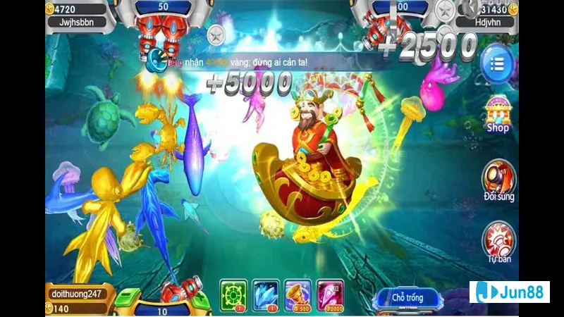 Phòng chơi trong trò bắn cá siêu nổ Phòng chơi trong trò bắn cá siêu nổ